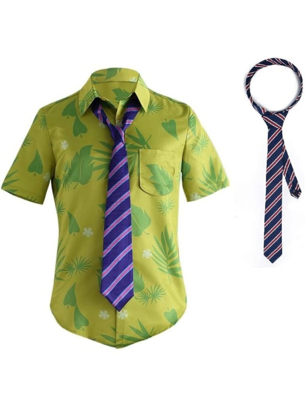 Men's Green Floral Hawaiian T-Shirt | Cosplay & St. Patrick's Day Style